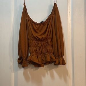 Shein branded. Burnt orange/brown. Small sized, and could be worn as croptop.